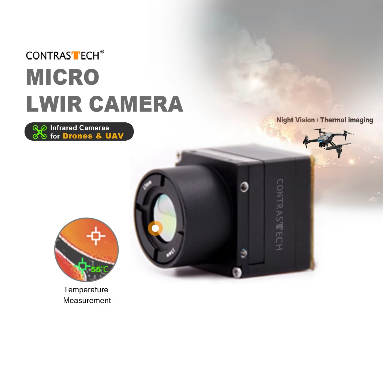 640x512 LWIR Kapanmasız Radiom - Thermal Imager Drone Gimbal incelemesi ve fiyatı